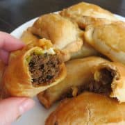 Empanadas with ground beef and onion filling