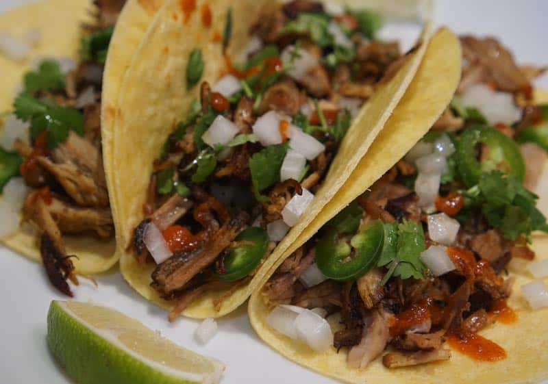 authentic pork carnitas tacos