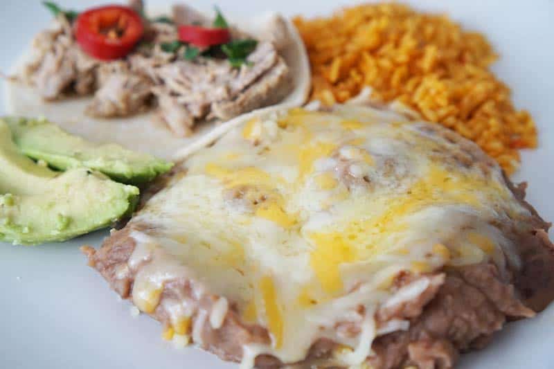 refried beans with cheese