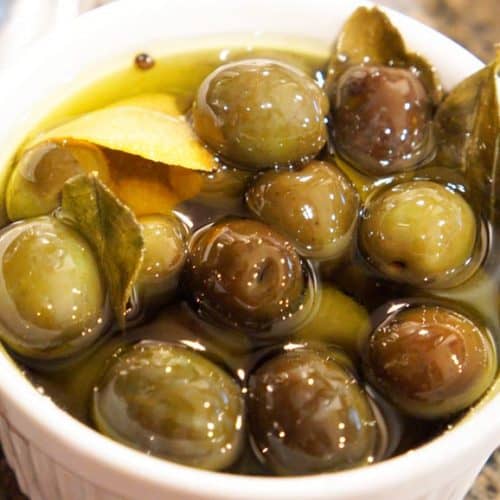 cooked marinated olives