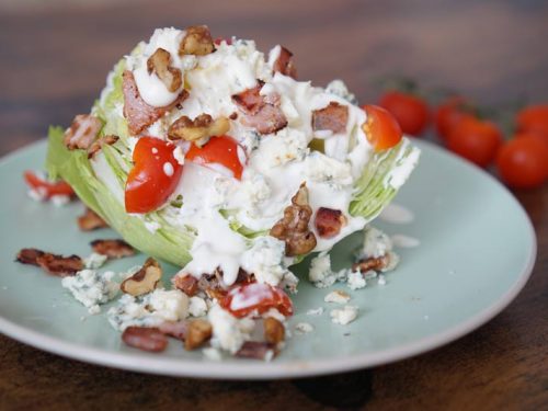 Classic Wedge Salad with Homemade Blue Cheese Dressing
