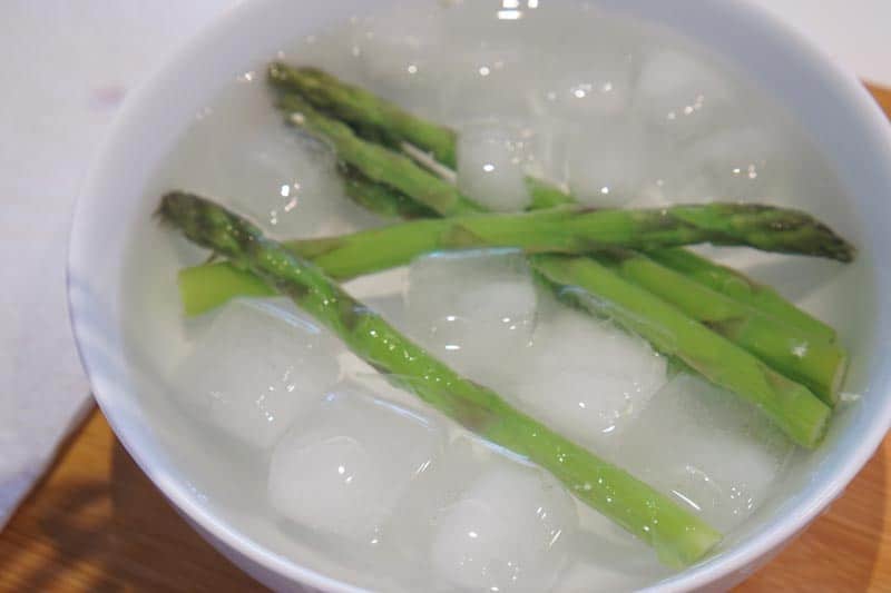 ice bath for asparagus
