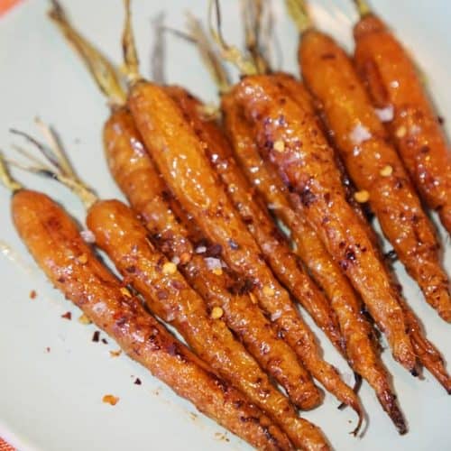 Miso glazed roasted carrots