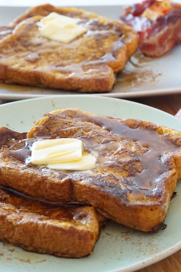 Pumpkin French Toast with Cinnamon & Nutmeg A Food Lover's Kitchen