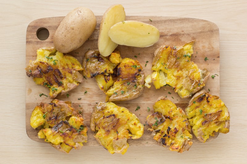 smashed potatoes