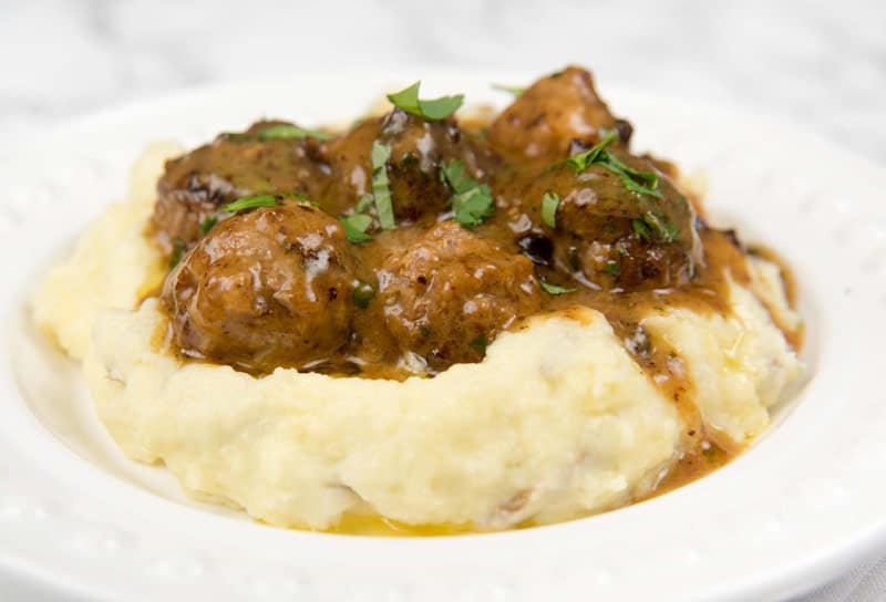 Easy Meatballs And Mashed Potatoes A Food Lovers Kitchen