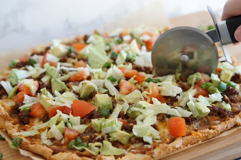 Beef Taco Cast Iron Pizza - Charlotte Shares