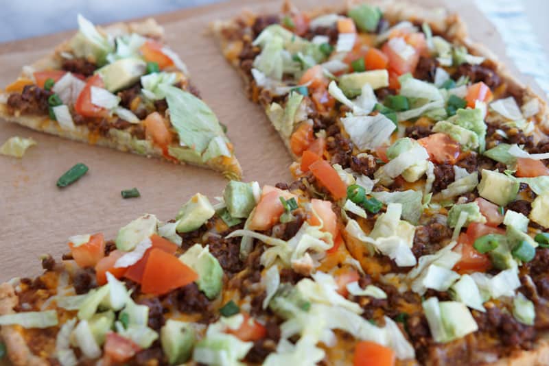 Taco pizza