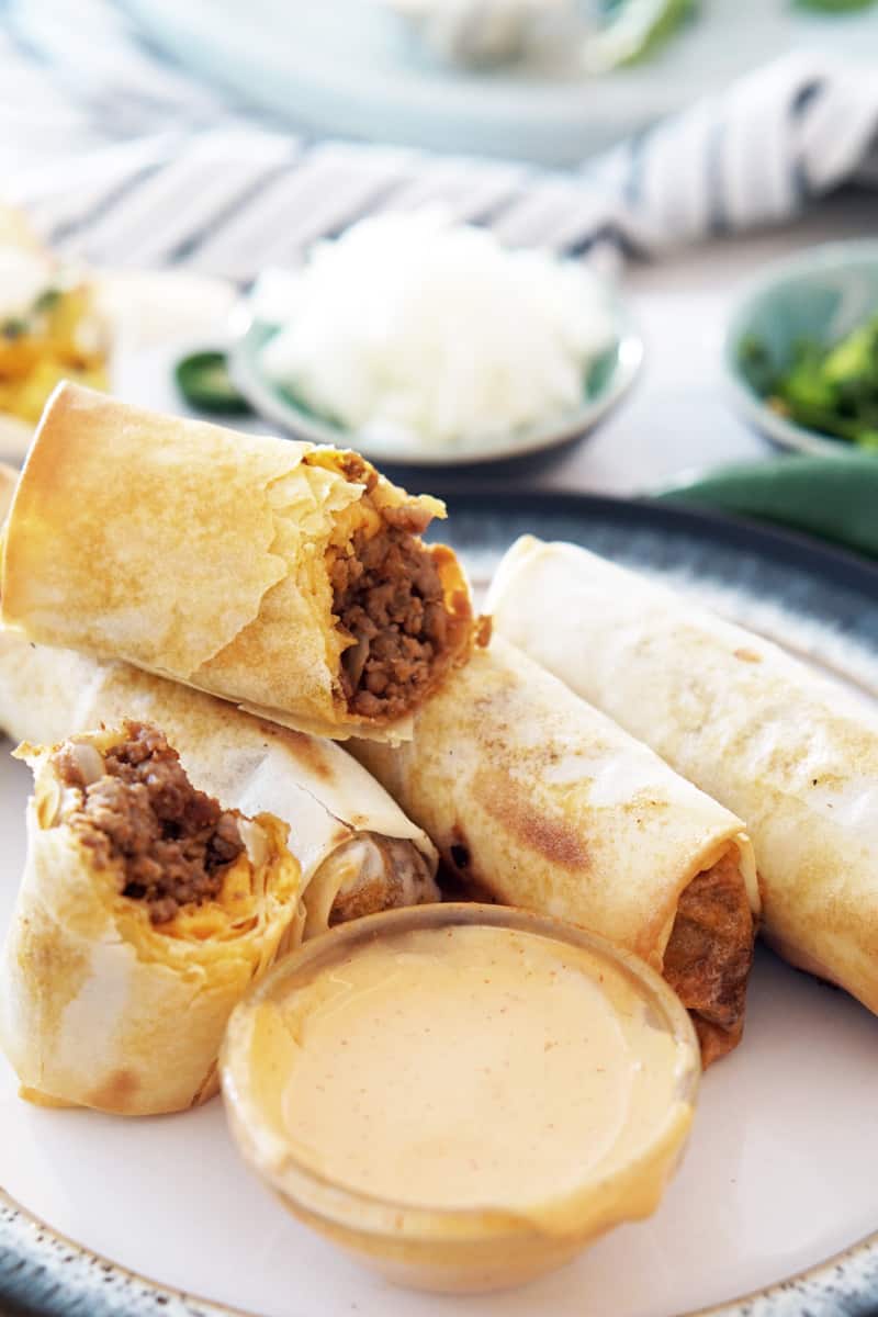 Crispy Bake Taco Egg Rolls