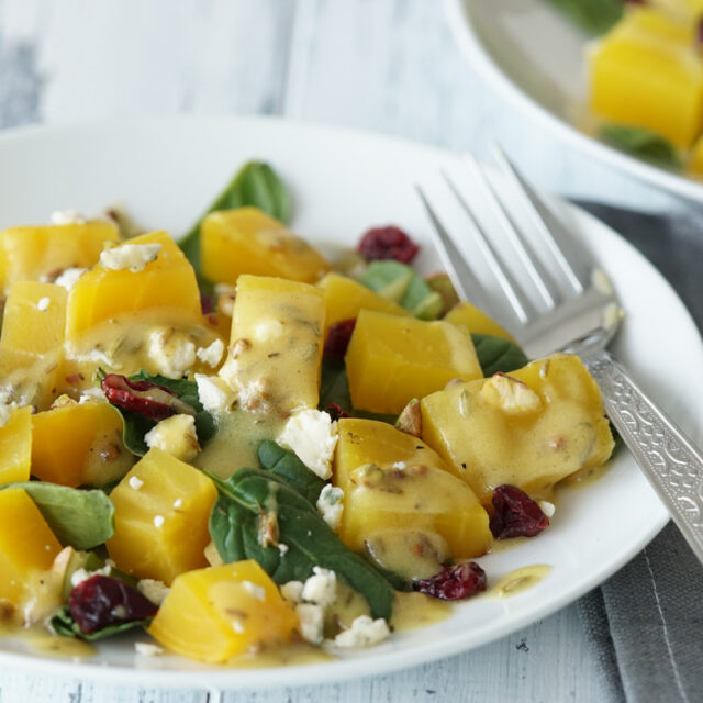 Golden Beet Salad with Toasted Spice Vinaigrette A Food Lover's Kitchen