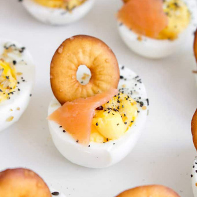bagel and lox deviled eggs