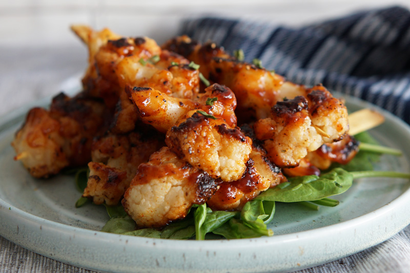 BBQ Cauliflower Skewers