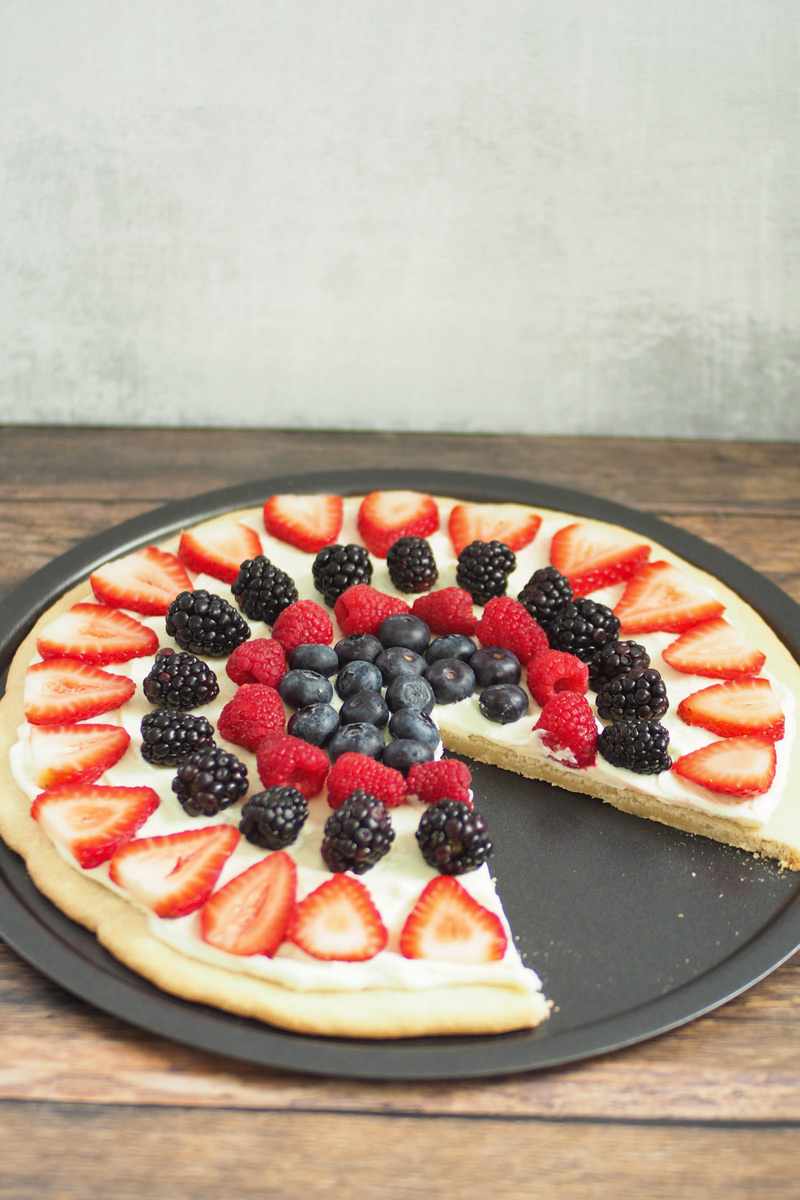 4th of July Fruit Pizza - A Food Lover's Kitchen