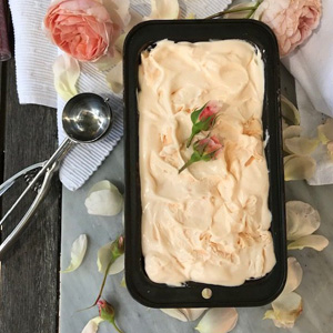 Rose ice cream