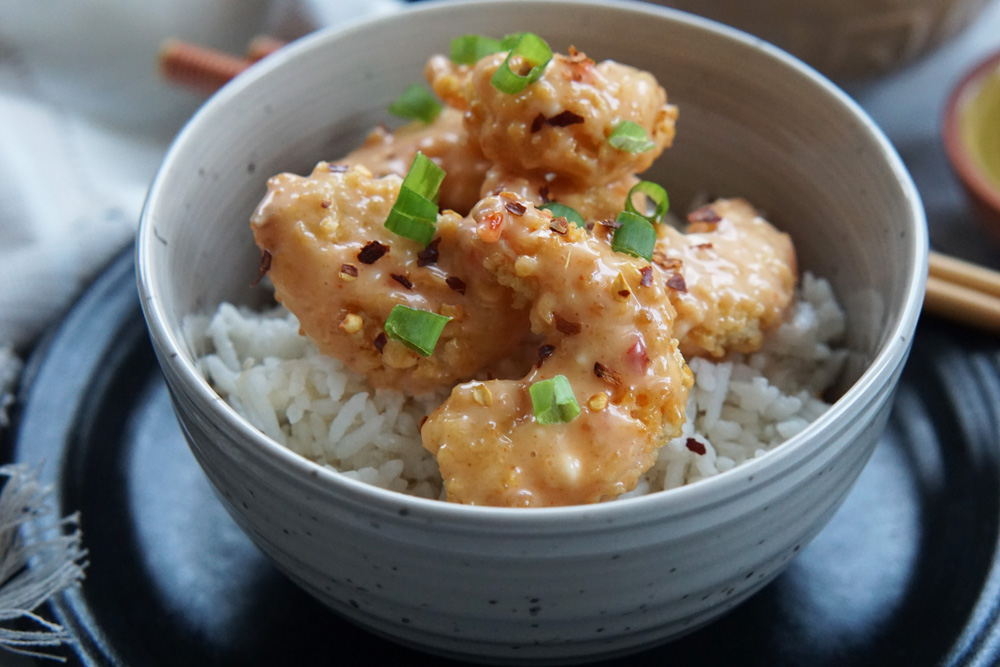 Bang Bang shrimp and rice