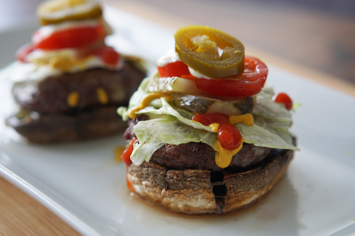 hamburger stuffed mushrooms