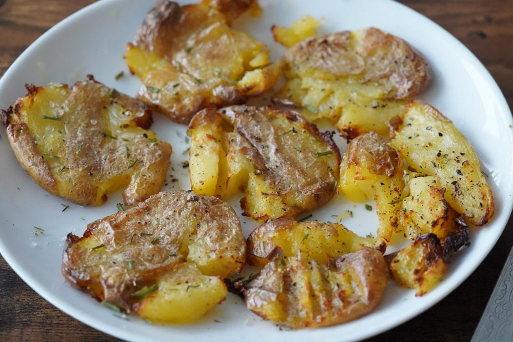 smashed potatoes