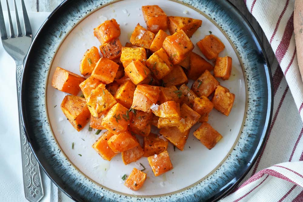 sweet potato cubes