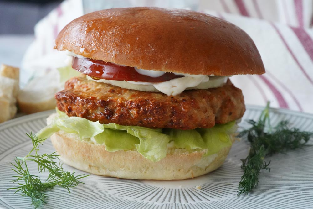 Air fryer turkey burger