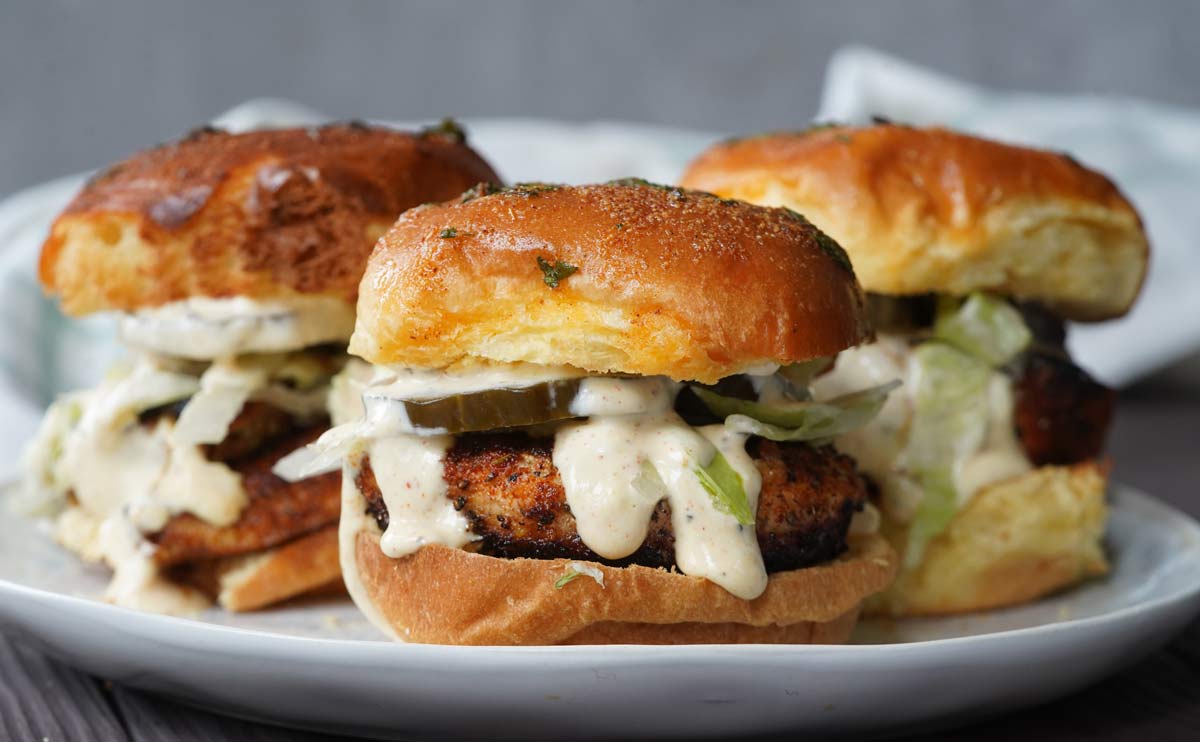 blackened chicken slider