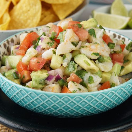 Avocado shrimp salsa