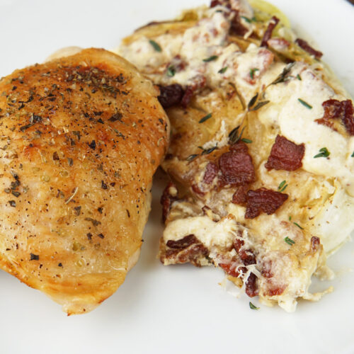 Bacon cabbage gratin