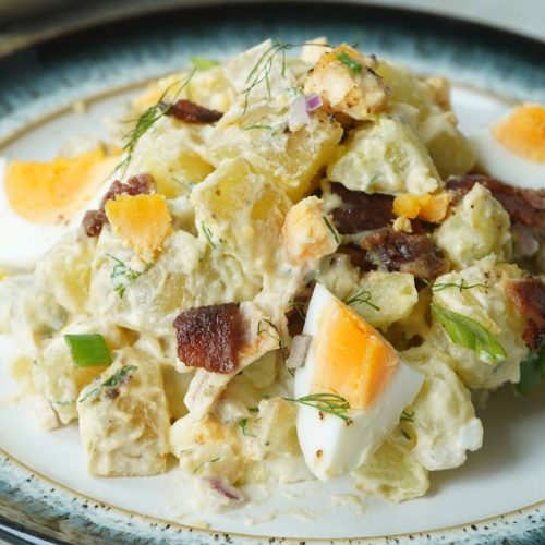 Bacon and egg potato salad