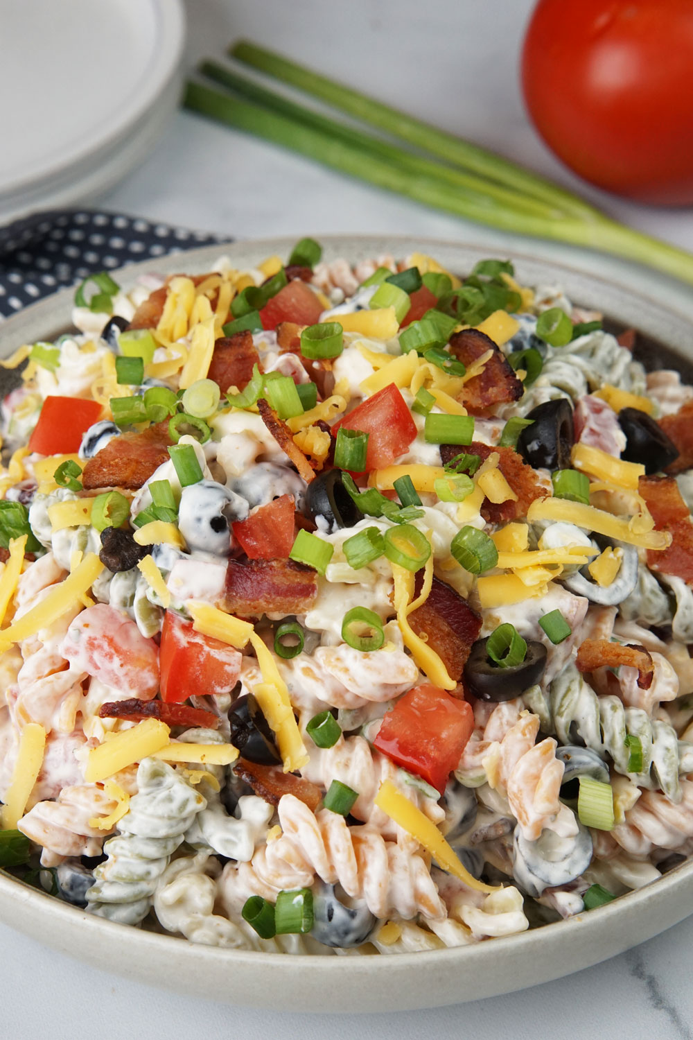 Bacon ranch pasta salad