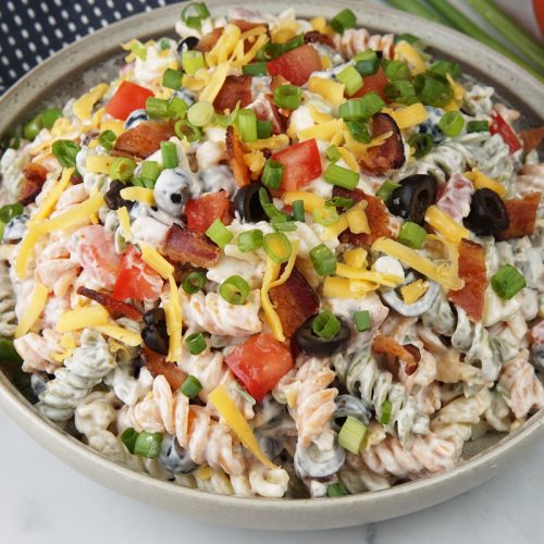 Bacon ranch pasta salad
