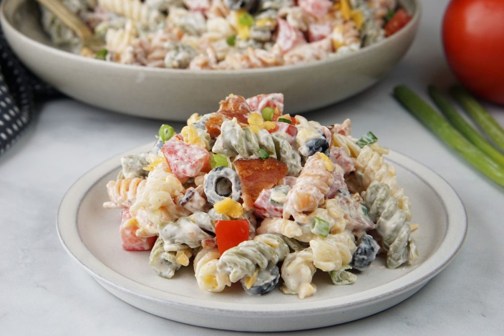 Bacon ranch pasta salad
