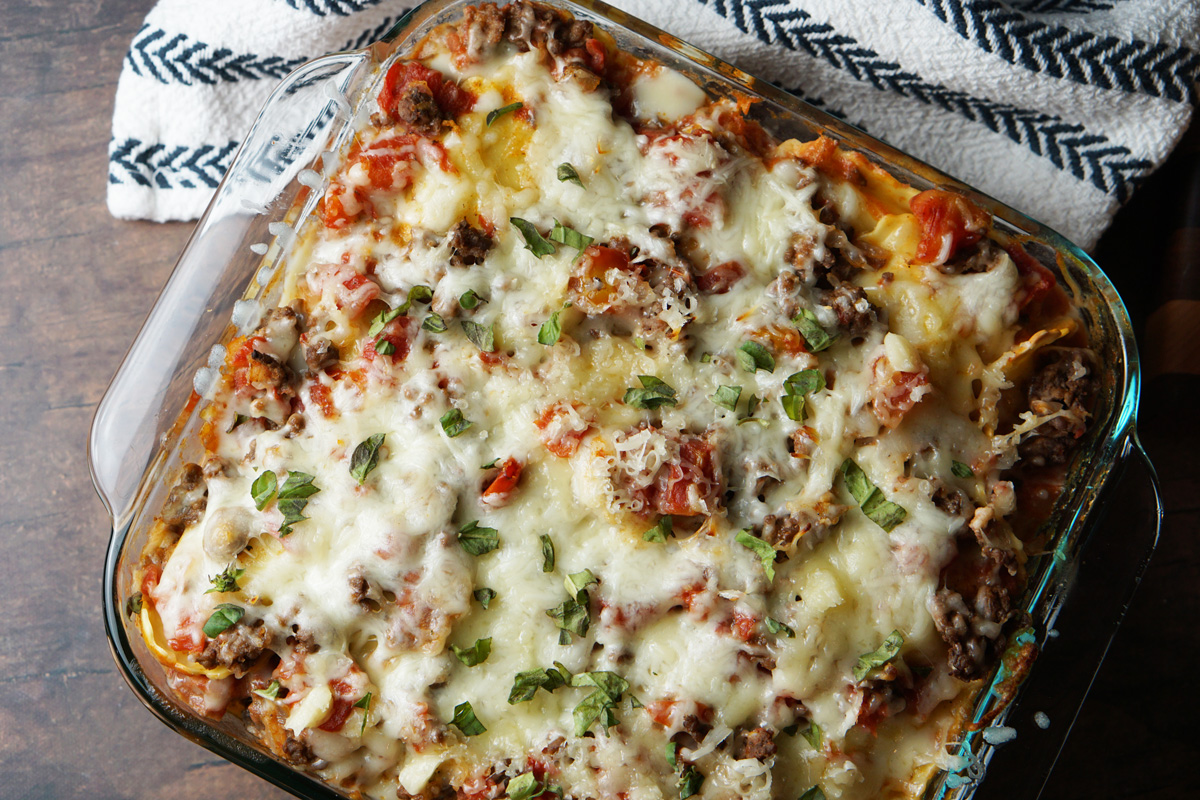 Baked ravioli casserole