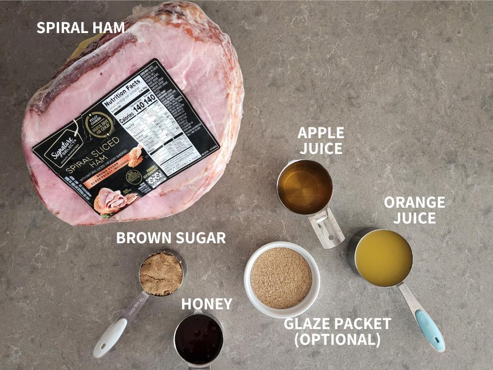 Ingredients for Baked spiral ham