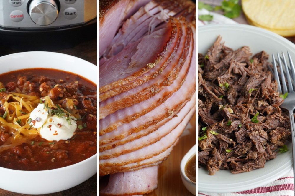 chili, ham, and shredded beef