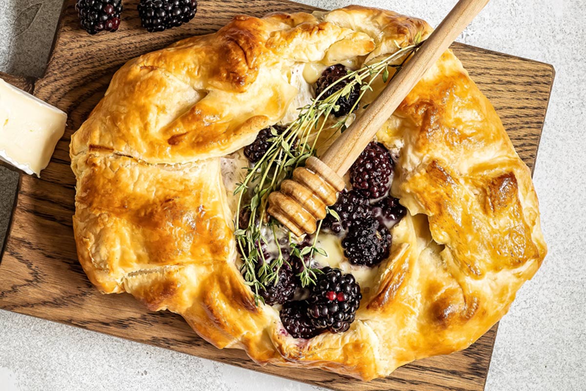 brie and blackberry galette