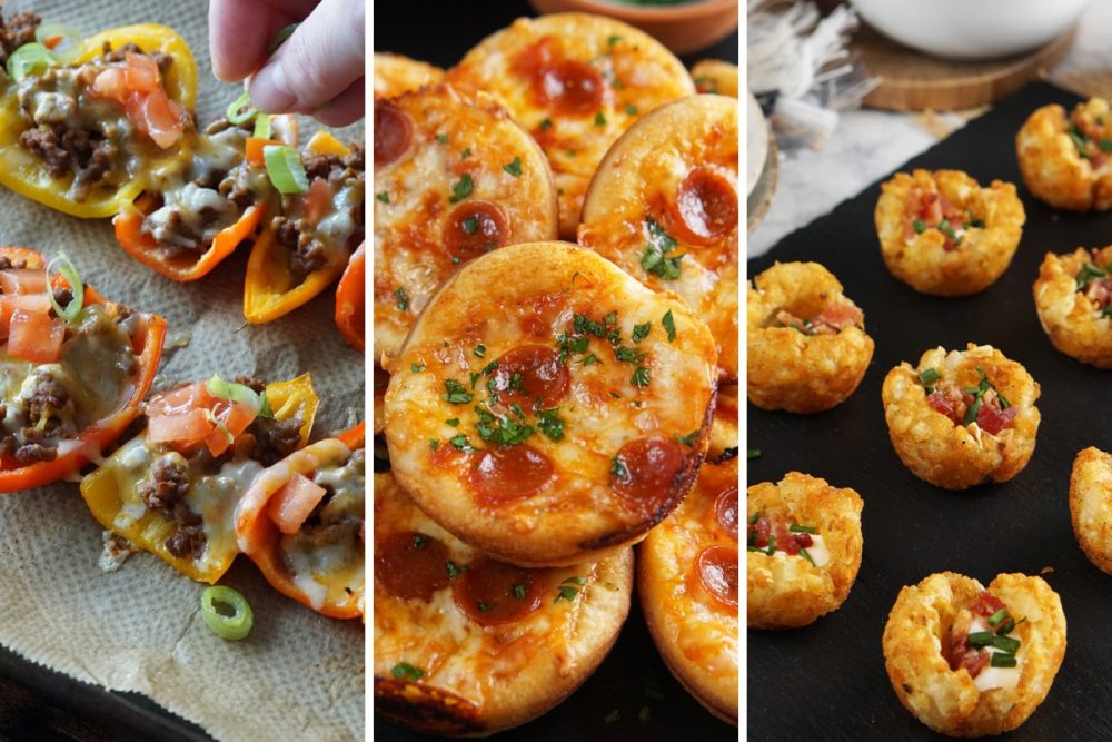 pepper nachos, pizza bites, and loaded tater tots