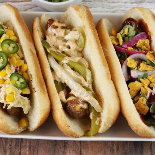 Grilled brats and toppings bar