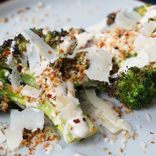 grilled broccoli caesar