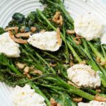 Broccolini with Burrata and Crispy Onions