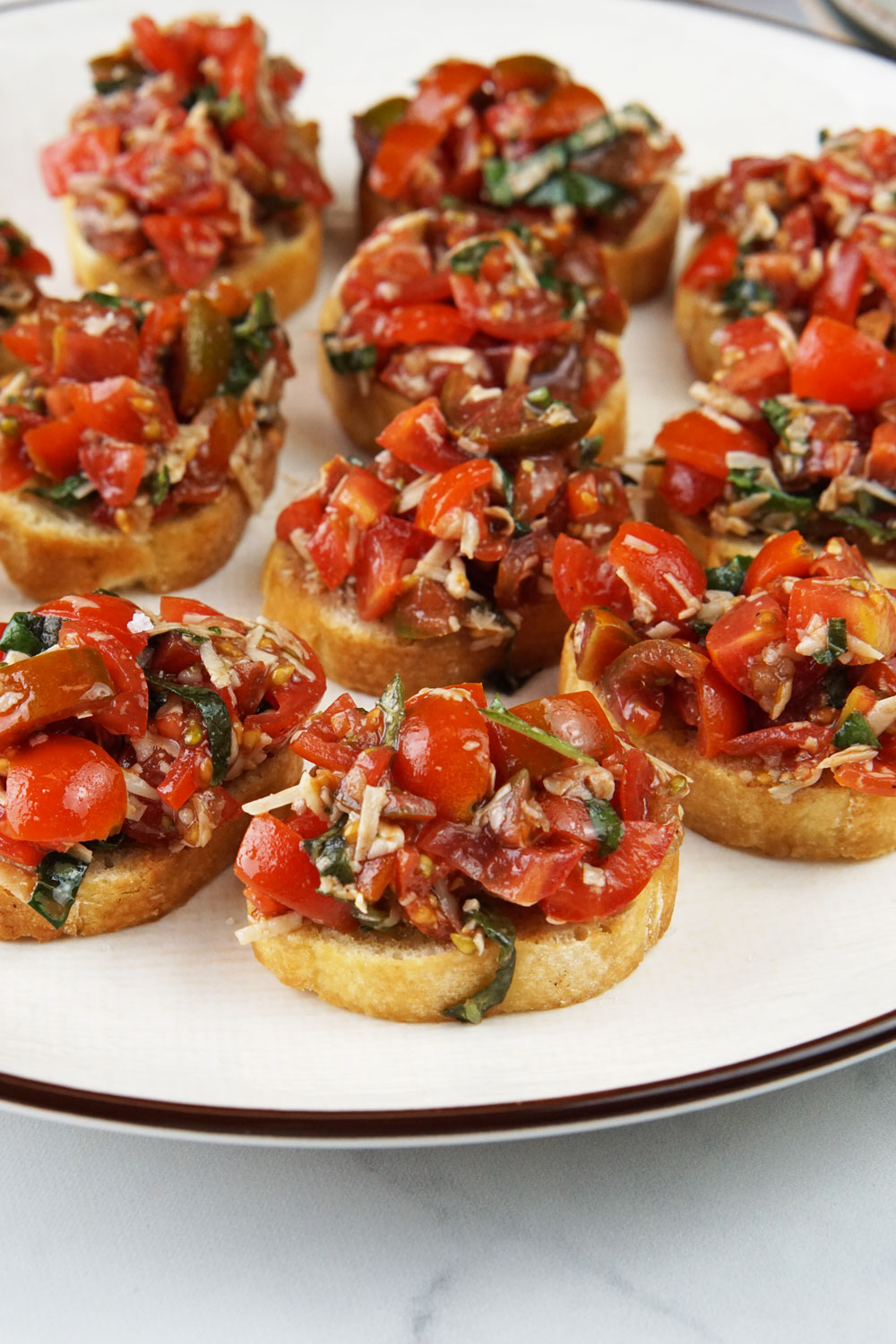 garlic bread bruscetta