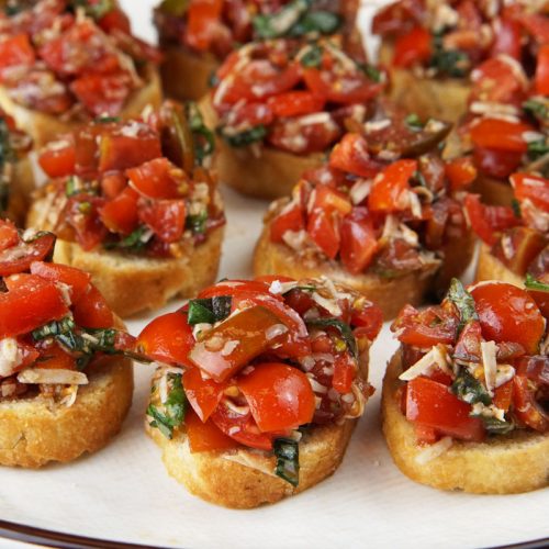 garlic bread bruscetta