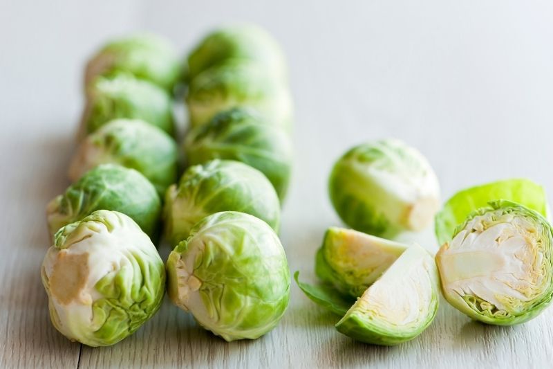 Raw brussels sprouts