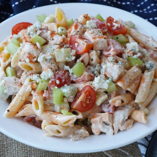 buffalo chicken pasta salad