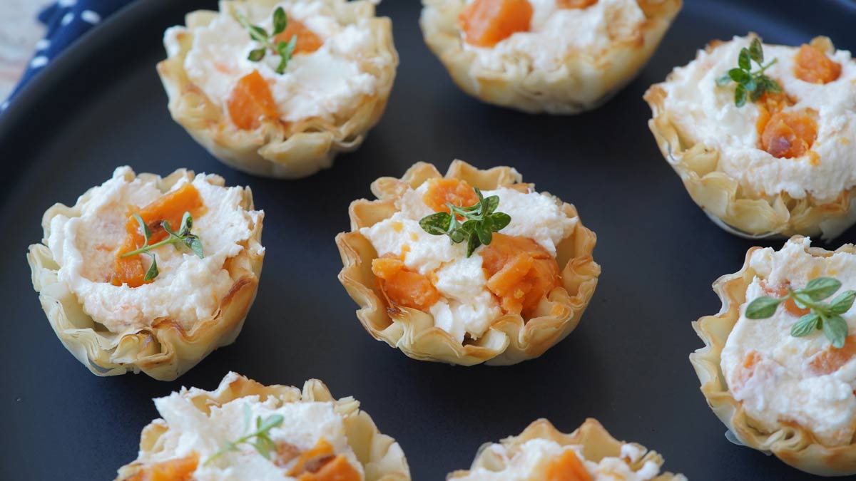 butternut squash tartlets