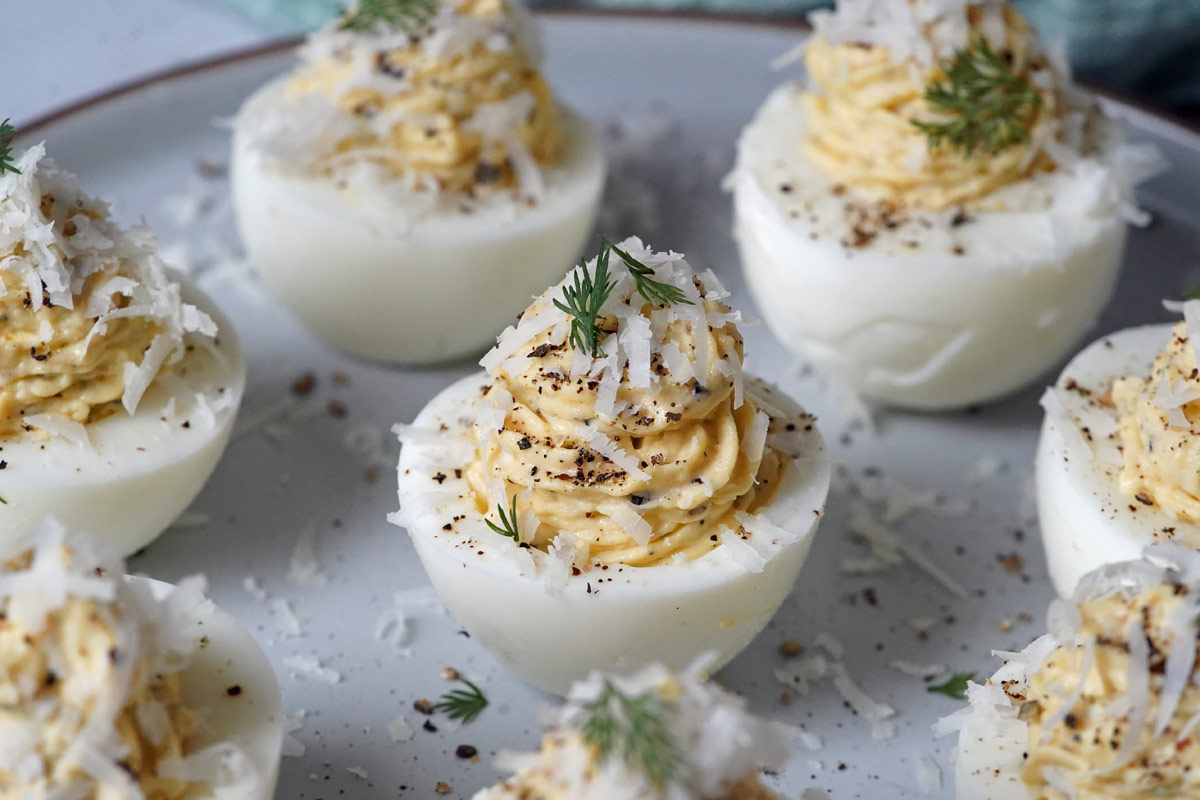 Cacio e Pepe Deviled Eggs