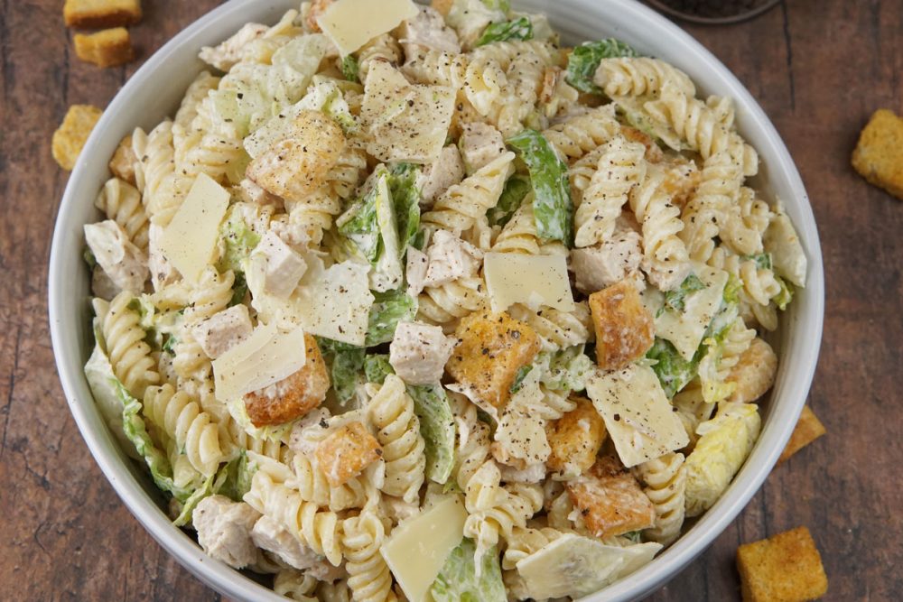 chicken caesar pasta salad