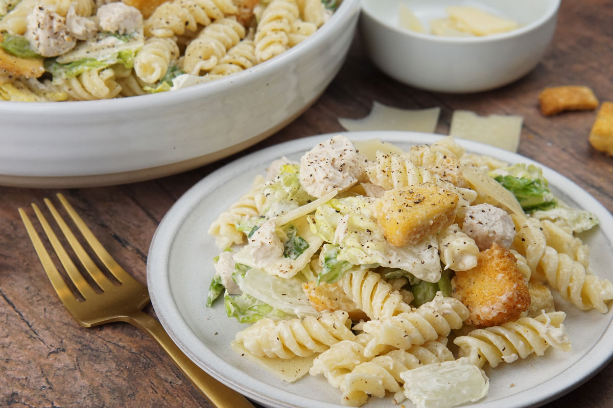 chicken caesar pasta salad