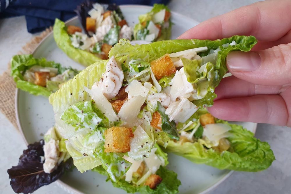 caesar salad lettuce cups