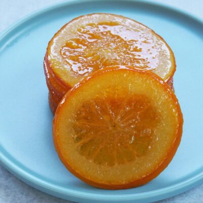 A pile of candied orange slices