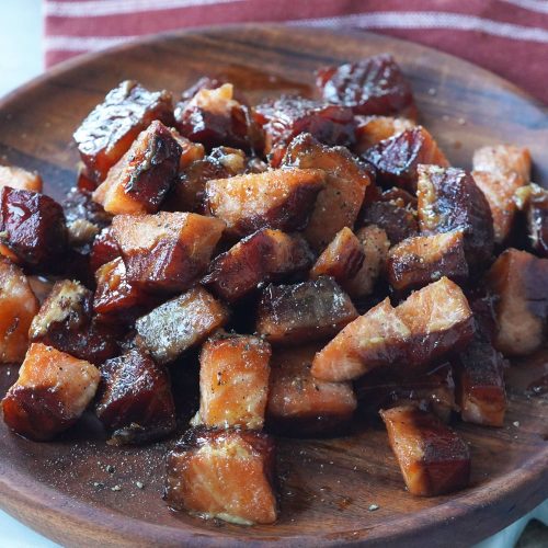 Candied Smoked Salmon Bites