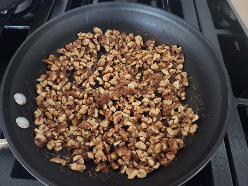 walnuts in a pan